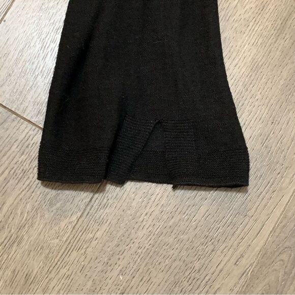 J. JILL Tunic 59% Linen Blend Women’s XL Black Long Bell Sleeve Slit Scoop Neck. - Picture 11 of 15